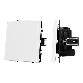 Механизм выключателя одноклавишный перекрёстный SWT-NOBE-MKX1-SFPL-WH (230V, 10A) (Arlight, Белый кварц)