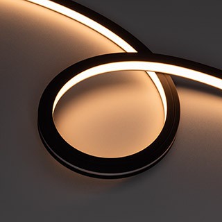 Лента герметичная NOVA-TOP-BLACK-A120-16x15mm 24V Warm2700 (10 W/m, IP67, 2835, 5m, wire x2) (Arlight, Вывод боковой, 5 лет)