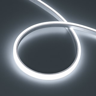 Лента герметичная WAVE-TOP-PU-A144-10x10mm 24V White5700 (5 W/m, IP68, 5m, wire x2) (Arlight, Вывод боковой, 3 года)