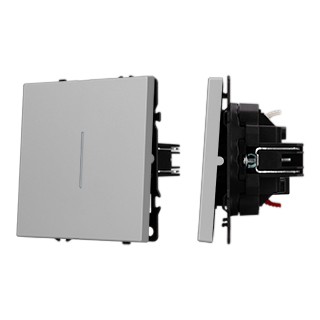 Механизм выключателя одноклавишный проходной LED SWT-NOBE-MKP1-SFPL-L-IS (230V, 10A) (Arlight, Никель)