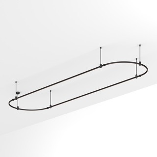 Основание ART-APRIORI-OVAL-ROD-400-4000x1000 (BK) (Arlight, IP20 Металл, 3 года)