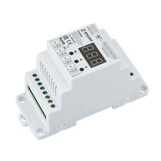 INTELLIGENT ARLIGHT Диммер SMART-DALI-104-62-ADDR-RGBW-DT6/DT8-PD-DIN White (12-48V, 4x5А)  (IARL, IP20 Пластик, 5 лет)