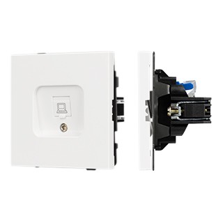 Механизм компьютерной розетки SCT-TENDO-MPC1-SFPL-WH (RJ-45, CAT6) (Arlight, Матовый белый)