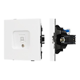 Механизм компьютерной розетки SCT-TENDO-MPC1-PL-WH (RJ-45, CAT6) (Arlight, Белый)