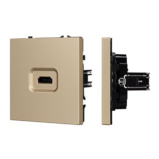 Механизм HDMI розетки SCT-NOBE-MHD1-SFPL-GD (Arlight, Золотой песок)