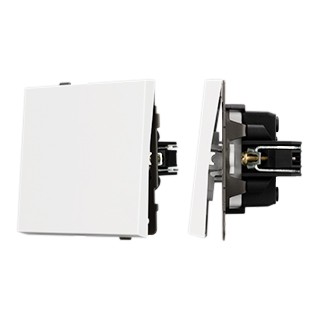 Механизм выключателя одноклавишный проходной SWT-TENDO-MKP1-PL-WH (230V, 10A) (Arlight, Белый)