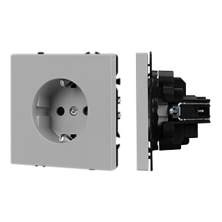 Механизм электрической розетки SCT-NOBE-MEU1-SFPL-IS (230V, 16A) (Arlight, Никель)