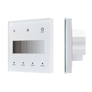 INTELLIGENT ARLIGHT Сенсорная панель SMART-DALI-301-11-1G-4SC-DIM-IN White (BUS/24V, Touch, 2.4G) (IARL, IP20 Пластик, 5 лет)