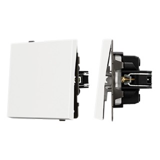 Механизм выключателя одноклавишный перекрёстный SWT-TENDO-MKX1-PL-WH (230V, 10A) (Arlight, Белый)