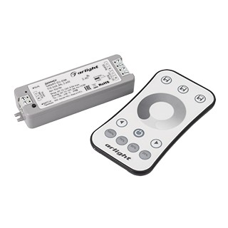 Диммер SMART-DIM-SET-RING (12-24V, 1x8A, ПДУ 2.4G) (Arlight, IP20 Пластик, 5 лет)