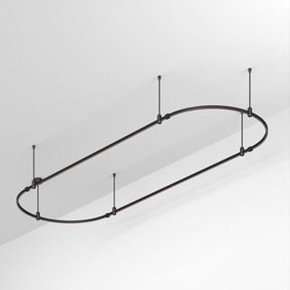 Основание ART-APRIORI-OVAL-ROD-400-3000x1000 (BK) (Arlight, IP20 Металл, 3 года)