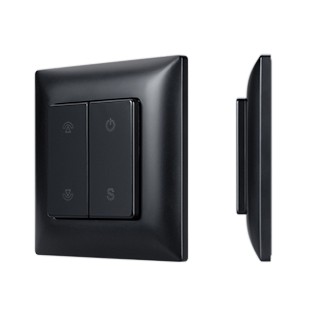 INTELLIGENT ARLIGHT Кнопочная панель SMART-RF-801-22-1G-DIM-SUF Black (3V, 2.4G) (IARL, IP20 Пластик, 5 лет)