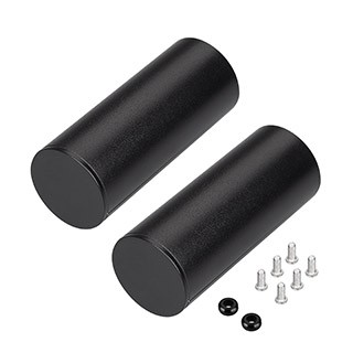 Заглушка ROUND-D36-360 BLACK с отверстием (Arlight, Металл)