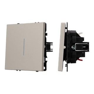 Механизм выключателя одноклавишный проходной LED SWT-NOBE-MKP1-SFPL-L-CA (230V, 10A) (Arlight, Кашемир)