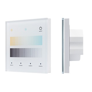 INTELLIGENT ARLIGHT Сенсорная панель SMART-DALI-301-11-1G-4SC-MIX-IN White (BUS/24V, Touch, 2.4G) (IARL, IP20 Пластик, 5 лет)