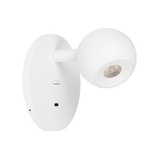 Светильник SP-OTTORI-WALL-CHARGE-6W Warm3000 (WH, 30 deg, 230V, USB-C) (Arlight, IP20 Металл, 3 года)
