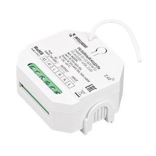 INTELLIGENT ARLIGHT Релейный модуль SMART-701-72-WTI-WTO-PS-IN  (230V, 1x15A, 2.4G) (IARL, IP20 Пластик, 5 лет)