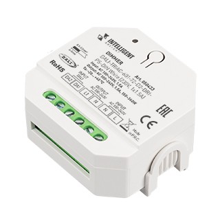 INTELLIGENT ARLIGHT Диммер DALI-TRIAC-601-72-D2-DRI-PS-DIN White (230V, 1x1.5A) (IARL, IP20 Пластик, 5 лет)