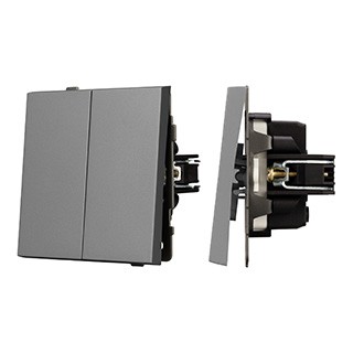 Механизм выключателя управления шторами SWT-TENDO-MKR2-PL-GR (230V, 10A) (Arlight, Графитовый)