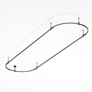 Основание ART-APRIORI-OVAL-ROD-200-3000x1000 (BK) (Arlight, IP20 Металл, 3 года)