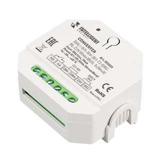 INTELLIGENT ARLIGHT Конвертер DALI-0/1-10V-301-72-DRO-RL-DIN White (BUS, 1x20mA) (IARL, IP20 Пластик, 5 лет)