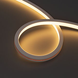 Лента герметичная MOONLIGHT-TOP-X320-13x12mm 24V Warm3000 (5 W/m, IP67, sauna, 5m, wire x1) (Arlight, Вывод вниз, 3 года)
