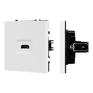 Механизм HDMI розетки SCT-NOBE-MHD1-SFPL-WH (Arlight, Белый кварц)