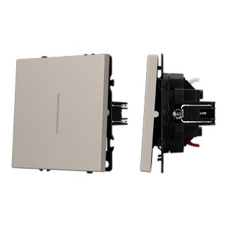 Механизм выключателя одноклавишный непроходной LED SWT-NOBE-MK01-SFPL-L-CA (230V, 10A) (Arlight, Кашемир)
