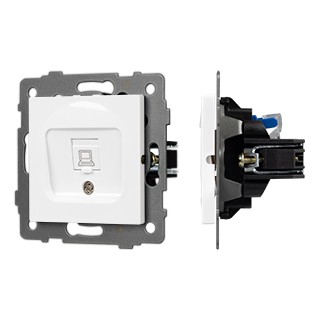 Механизм компьютерной розетки SCT-MPC1-PL-WH-V (RJ-45, CAT6) (Arlight, -)
