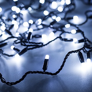 Светодиодная гирлянда ARD-STRING-CLASSIC-10000-BLACK-100LED-MILK-FLASH White (230V, 7W) (Ardecoled, IP65)