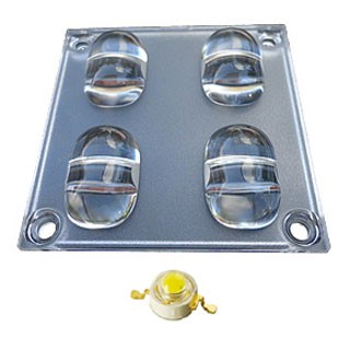 Блок линз STB 4 (130x60°, 4 LED) (Turlens, -)