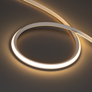 Лента герметичная MOONLIGHT-3D-T-X544-10x10mm 24V Warm3000 (8 W/m, IP67, 5m, wire x1) (Arlight, Вывод боковой, 5 лет)