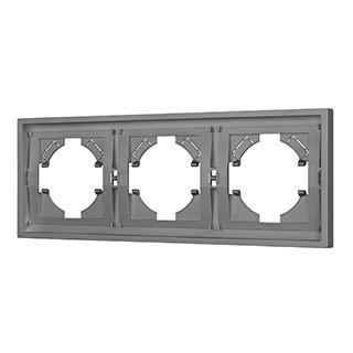 Рамка пластиковая FRM-TENDO-PL-3-GR (Arlight, Графитовый)