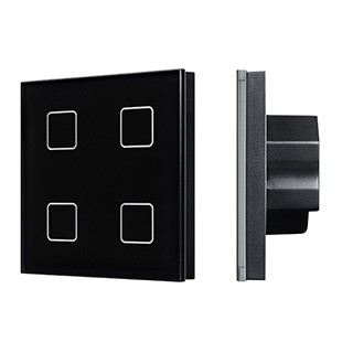 INTELLIGENT ARLIGHT Сенсорная панель DALI-301-11-IN Black (BUS/24V, Backlight) (IARL, IP20 Пластик, 5 лет)