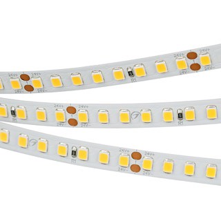 Лента RT-A160-8mm 24V Warm3500 (12 W/m, IP20, 2835, 5m) (Arlight, высок.эфф.150 лм/Вт)