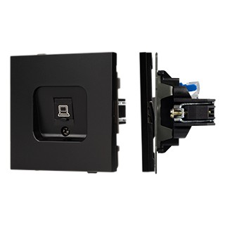 Механизм компьютерной розетки SCT-TENDO-MPC1-PL-BK (RJ-45, CAT6) (Arlight, Черный)